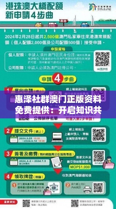 惠泽社群澳门正版资料免费提供:开启知识共享新纪元