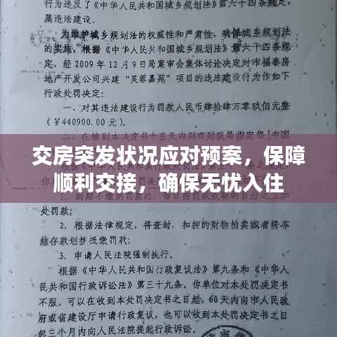 交房突发状况应对预案,保障顺利交接,确保无忧入住
