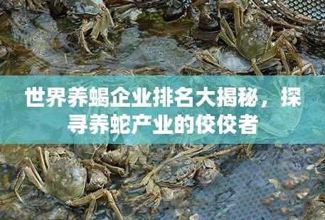 世界养蝎企业排名大揭秘,探寻养蛇产业的佼佼者