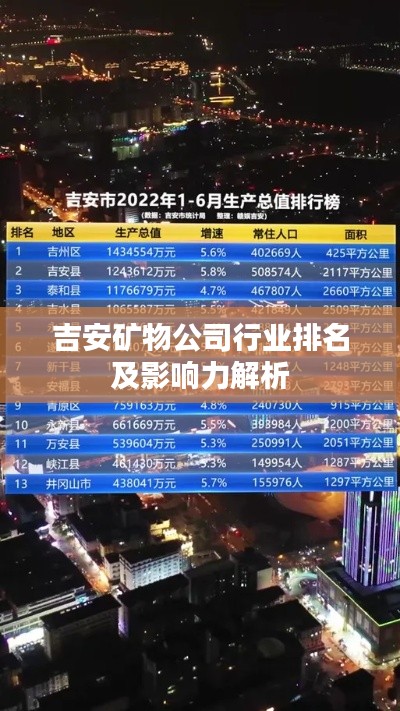 吉安矿物公司行业排名及影响力解析