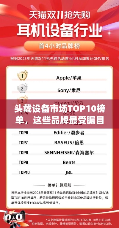 头戴设备市场TOP10榜单,这些品牌最受瞩目!